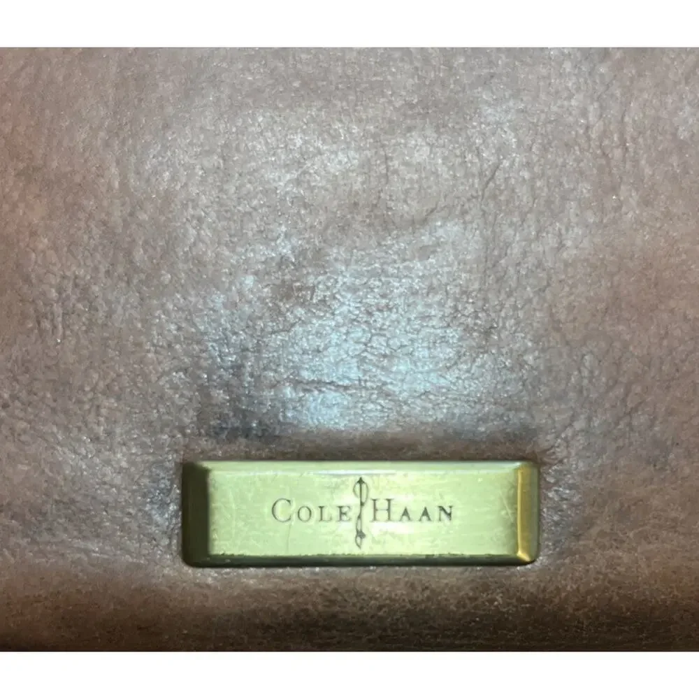 COLE HAAN Vintage Continental Brown Leather Wallet Stud Accent Multi Pocket